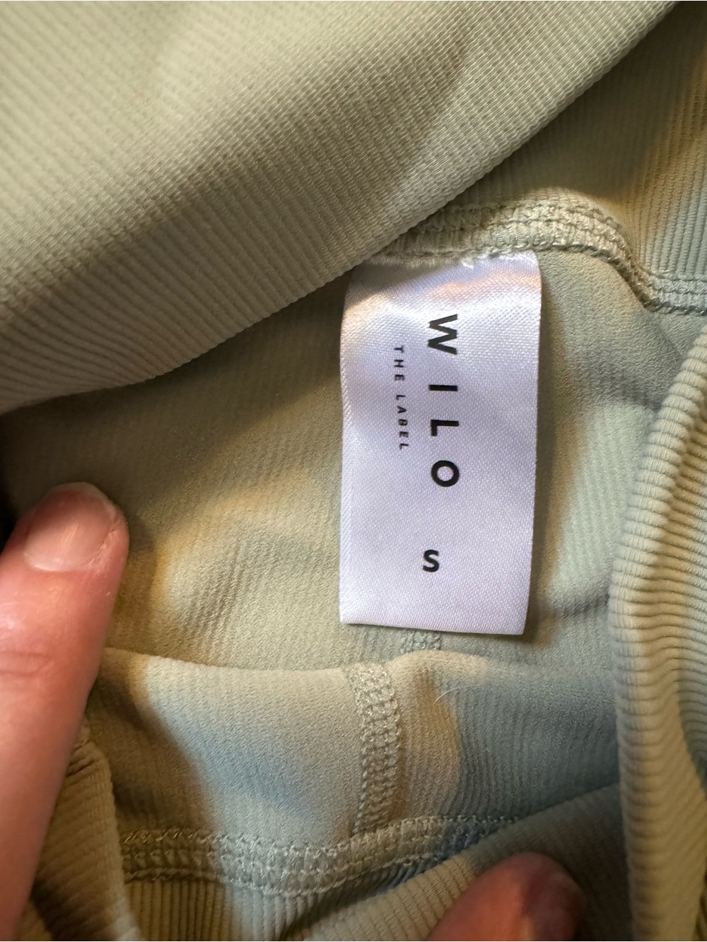 Wilo The Label Two-Tone Olive and Dark Olive High-Waist Leggings - Picture 4 of 5